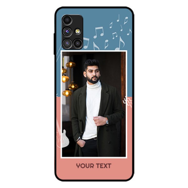 Galaxy M51 Photo Printing on Glass Case - with Color Musical Note Design Galaxy M51 Photo Printing on Glass Case - with Color Musical Note Design