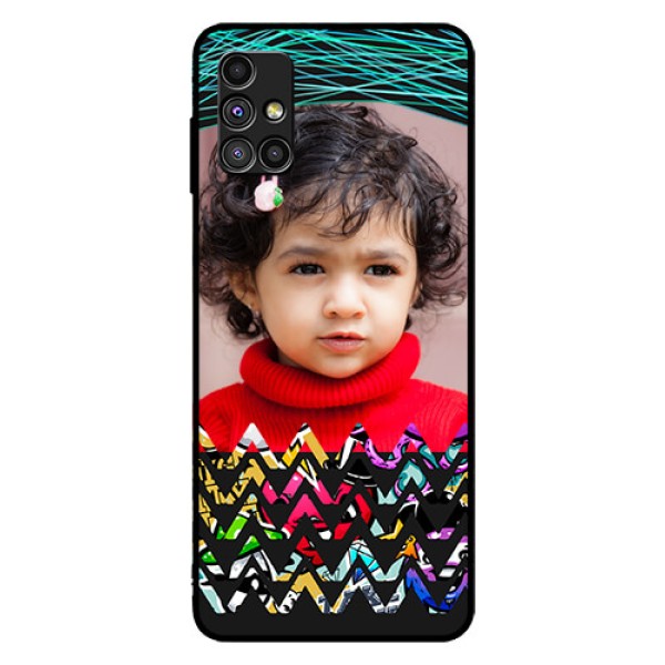 Galaxy M51 Personalized Glass Phone Case  - Neon Abstract Design