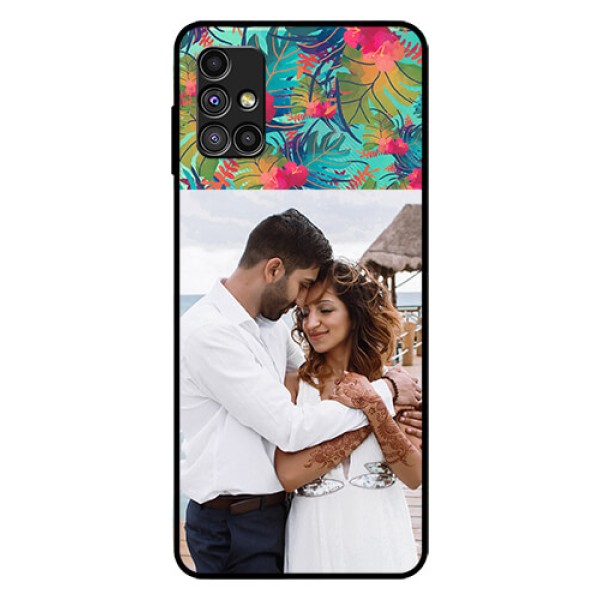 Galaxy M51 Photo Printing on Glass Case  - Watercolor Floral Design