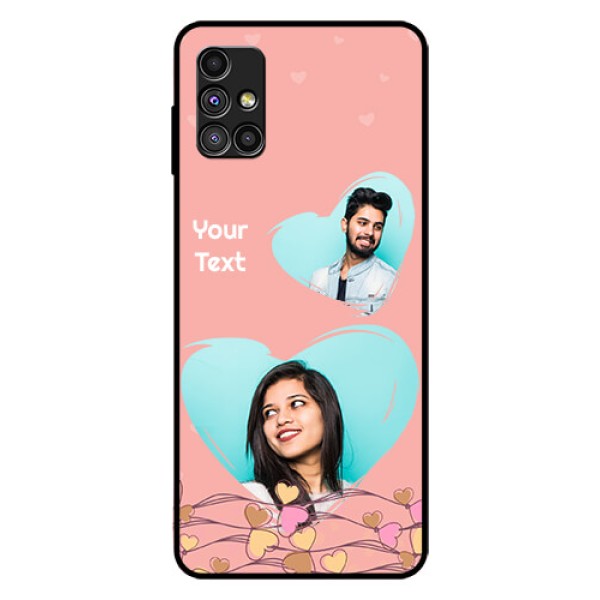 Galaxy M51 Custom Glass Mobile Case  - Love Doodle Design