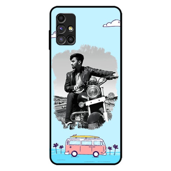 Galaxy M51 Photo Printing on Glass Case  - Travel & Adventure Design