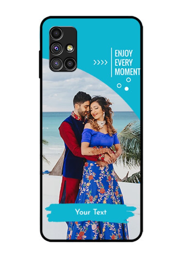 Galaxy M51 Custom Glass Mobile Case  - Happy Moment Design