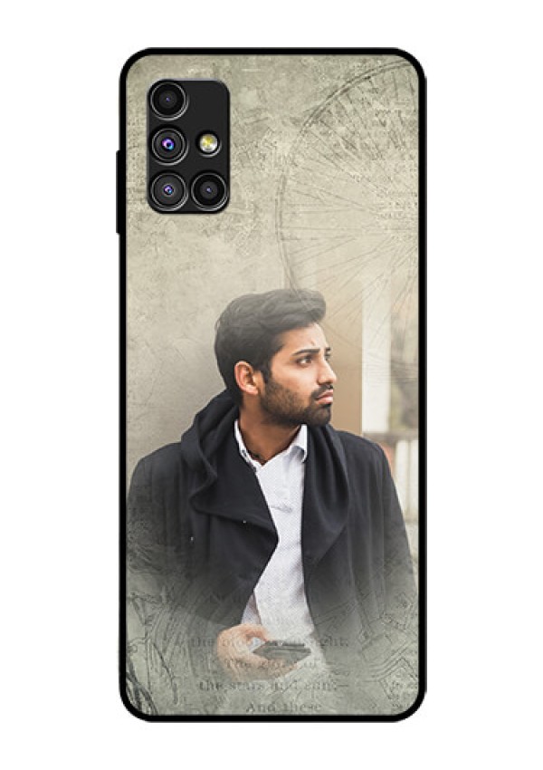 Galaxy M51 Custom Glass Phone Case  - with vintage design