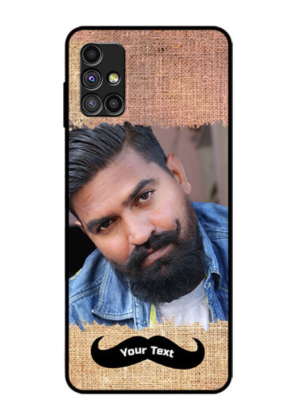 Galaxy M51 Personalized Glass Phone Case  - with Texture Design