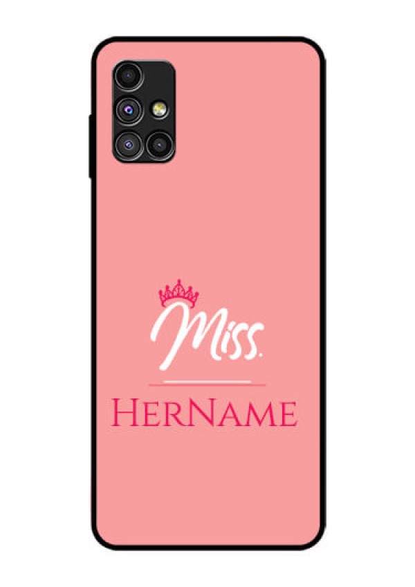 Galaxy M51 Custom Glass Phone Case Mrs with Name