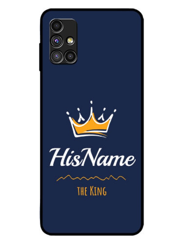 Custom Galaxy M51 Glass Phone Case King with Name