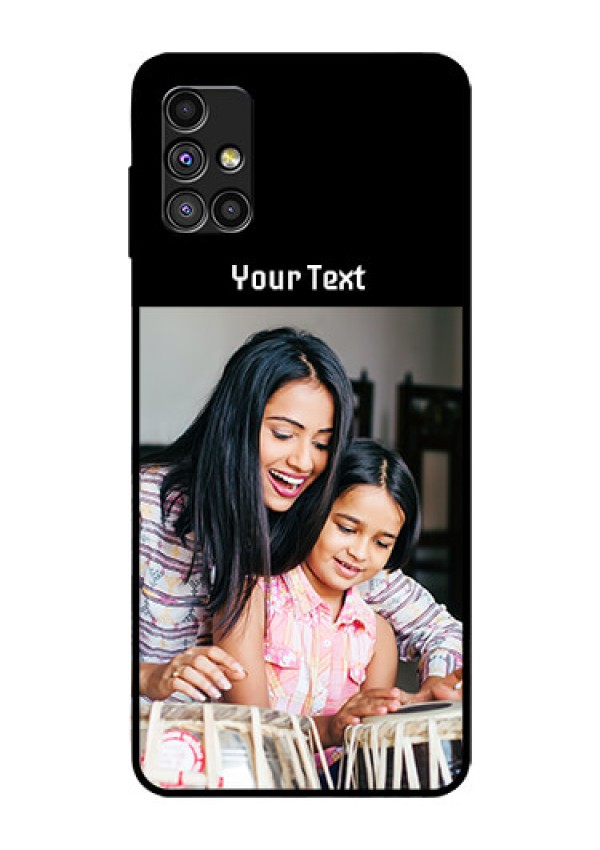 Galaxy M51 Photo with Name on Glass Phone Case