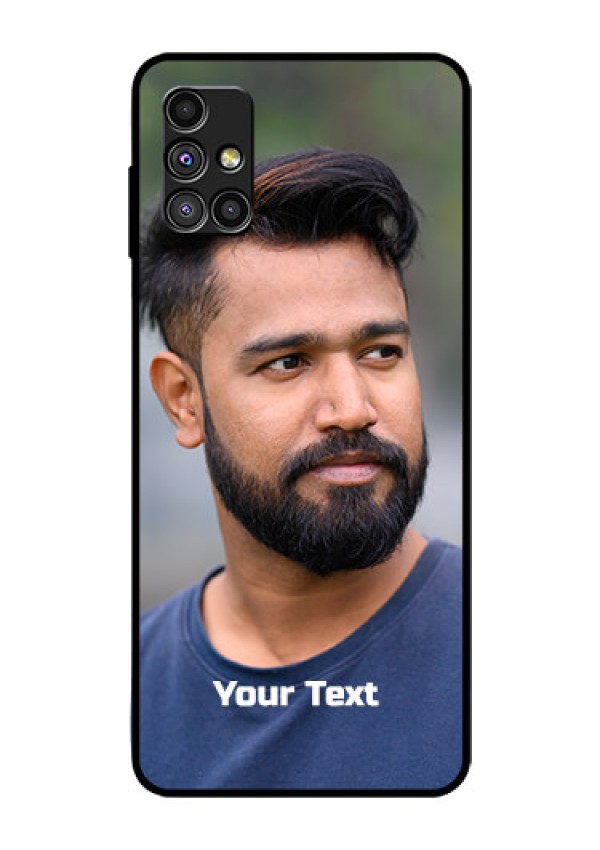 Galaxy M51 Glass Mobile Cover: Photo with Text