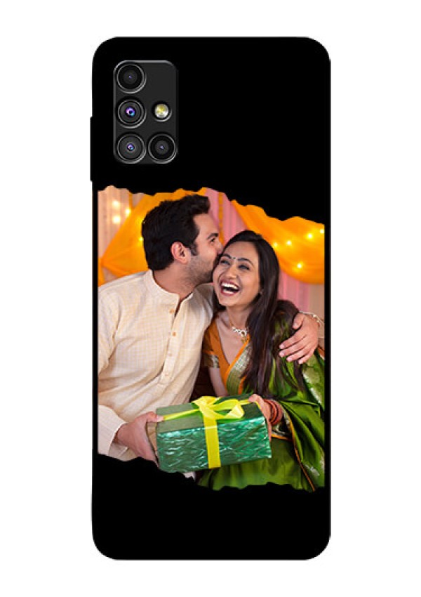 Galaxy M51 Custom Glass Phone Case - Tear-off Design