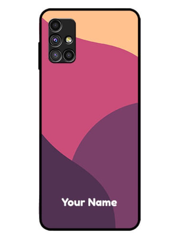 Custom Galaxy M51 Custom Glass Phone Case - Mixed Multi-colour abstract art Design