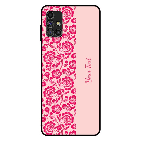 Galaxy M51 Custom Glass Phone Case - Attractive Floral Pattern Design Galaxy M51 Custom Glass Phone Case - Attractive Floral Pattern Design