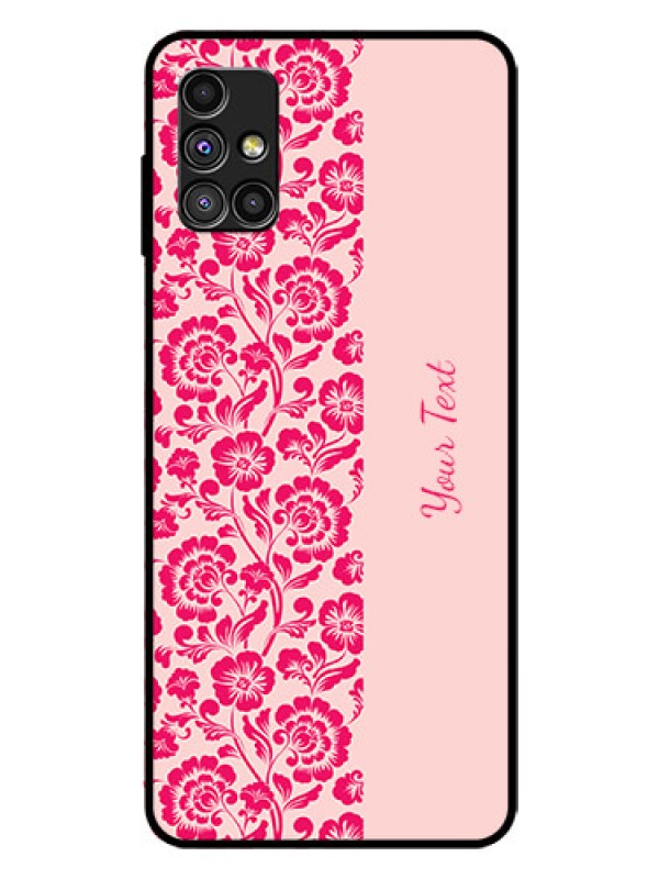 Custom Galaxy M51 Custom Glass Phone Case - Attractive Floral Pattern Design