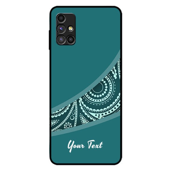 Galaxy M51 Photo Printing on Glass Case - semi visible floral Design Galaxy M51 Photo Printing on Glass Case - semi visible floral Design