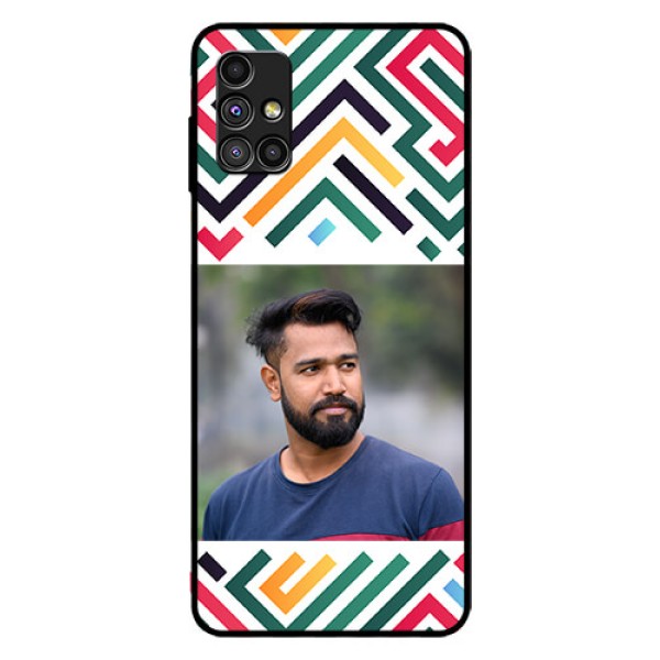 Galaxy M51 Personalized Glass Phone Case - Colorful Maze Pattern Design Galaxy M51 Personalized Glass Phone Case - Colorful Maze Pattern Design