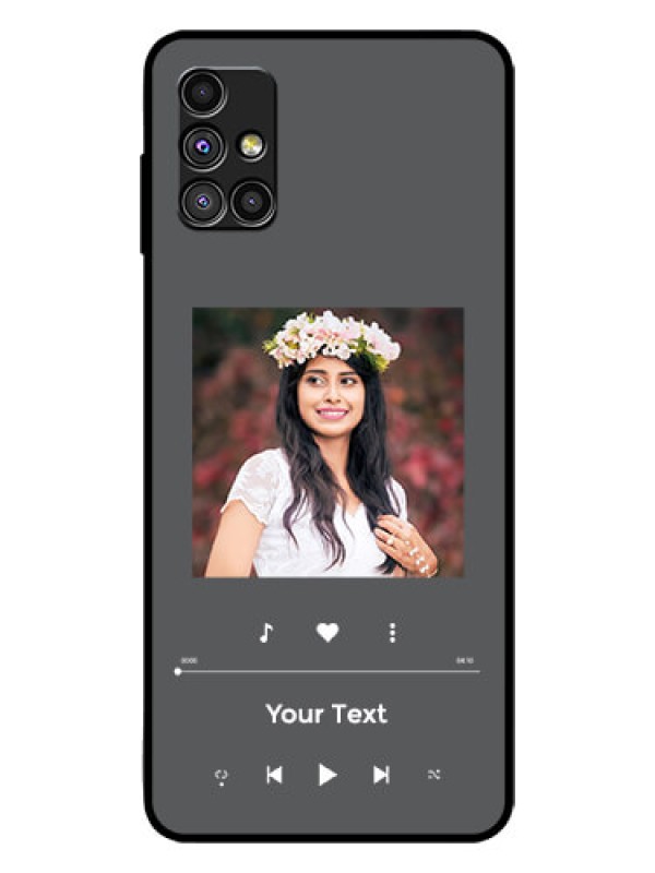 Custom Galaxy M51 Custom Glass Mobile Case - Play The Music Design