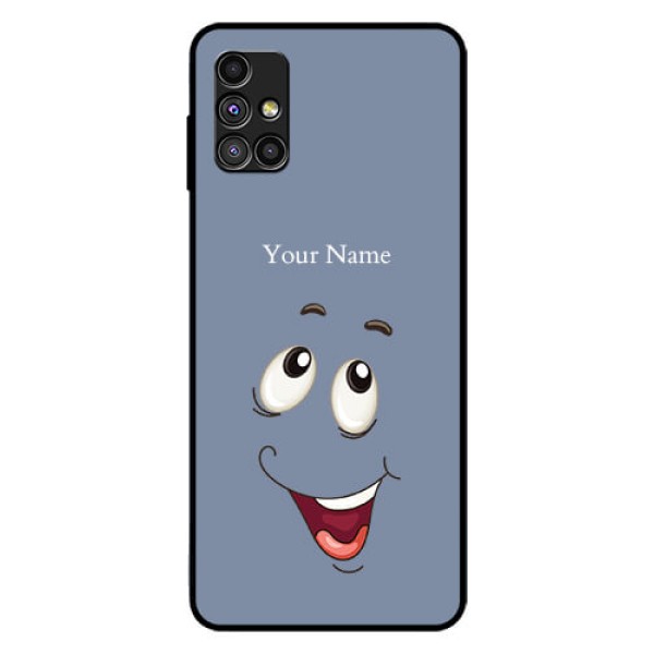 Galaxy M51 Photo Printing on Glass Case - Laughing Cartoon Face Design Galaxy M51 Photo Printing on Glass Case - Laughing Cartoon Face Design