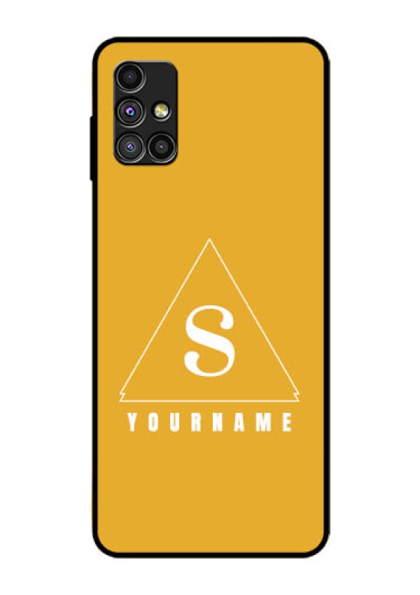 Galaxy M51 Personalized Glass Phone Case - simple triangle Design
