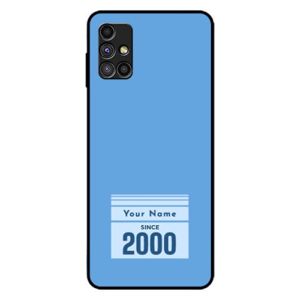 Galaxy M51 Custom Glass Mobile Case - Custom Year of birth Design