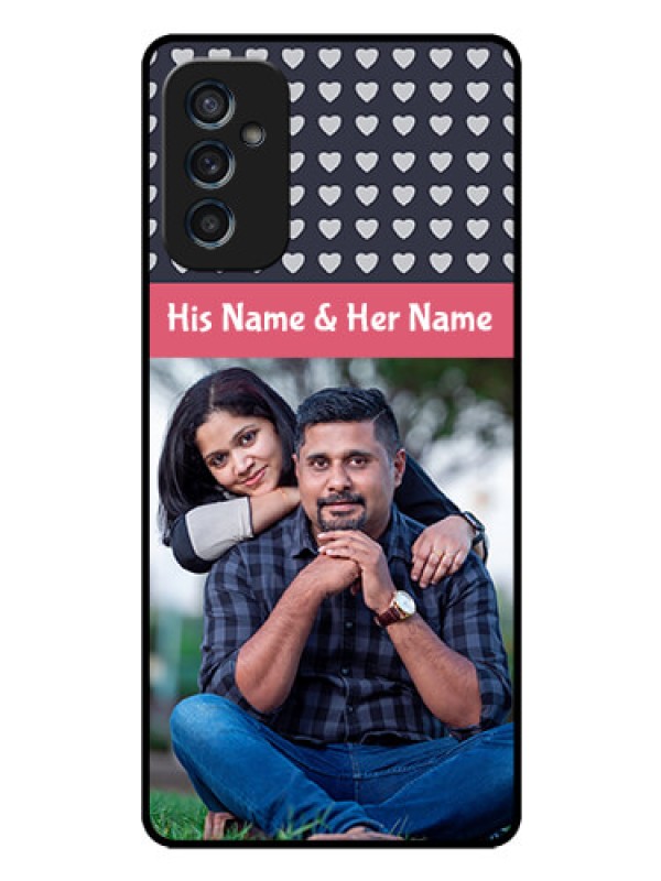 Custom Galaxy M52 5G Custom Glass Mobile Case - Love Symbols Design