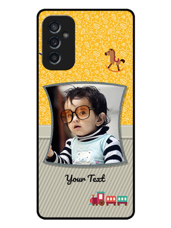 Custom Galaxy M52 5G Personalized Glass Phone Case - Baby Picture Upload Design