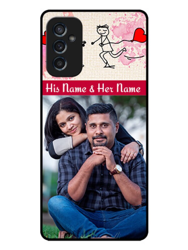 Custom Galaxy M52 5G Photo Printing on Glass Case - You and Me Case Design