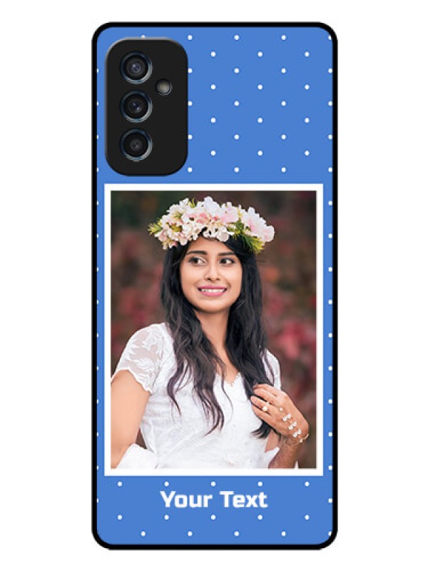 Custom Galaxy M52 5G Photo Printing on Glass Case - Polka dots design