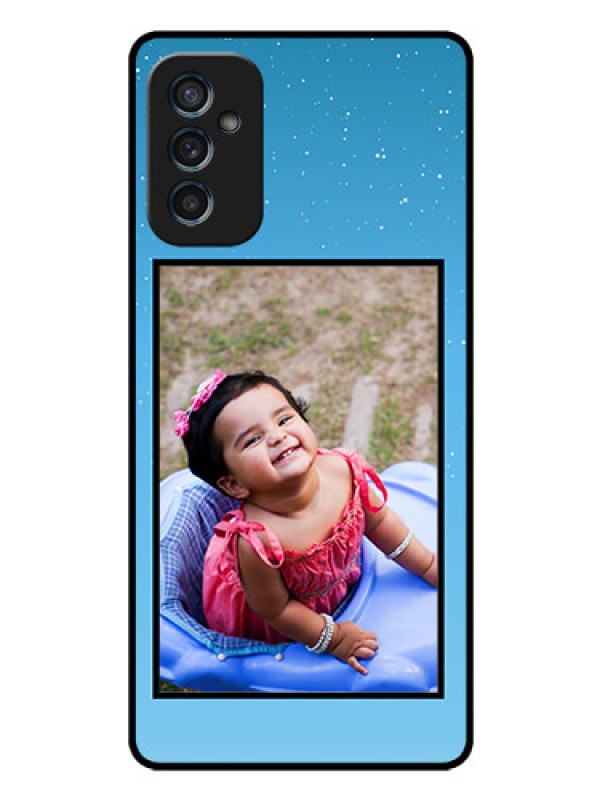 Custom Galaxy M52 5G Custom Glass Mobile Case - Wave Pattern Colorful Design