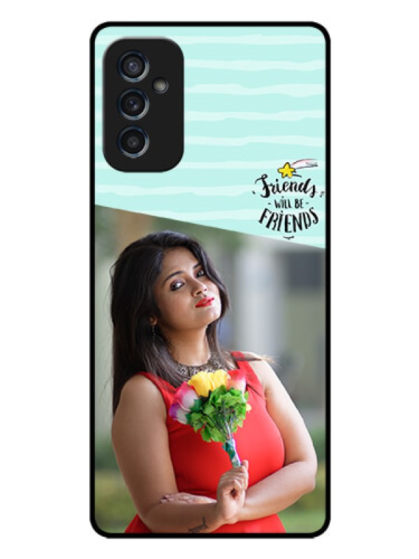 Custom Galaxy M52 5G Custom Glass Phone Case - Friends Picture Icon Design