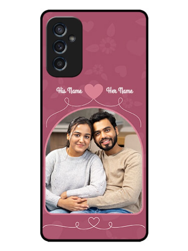 Custom Galaxy M52 5G Photo Printing on Glass Case - Love Floral Design