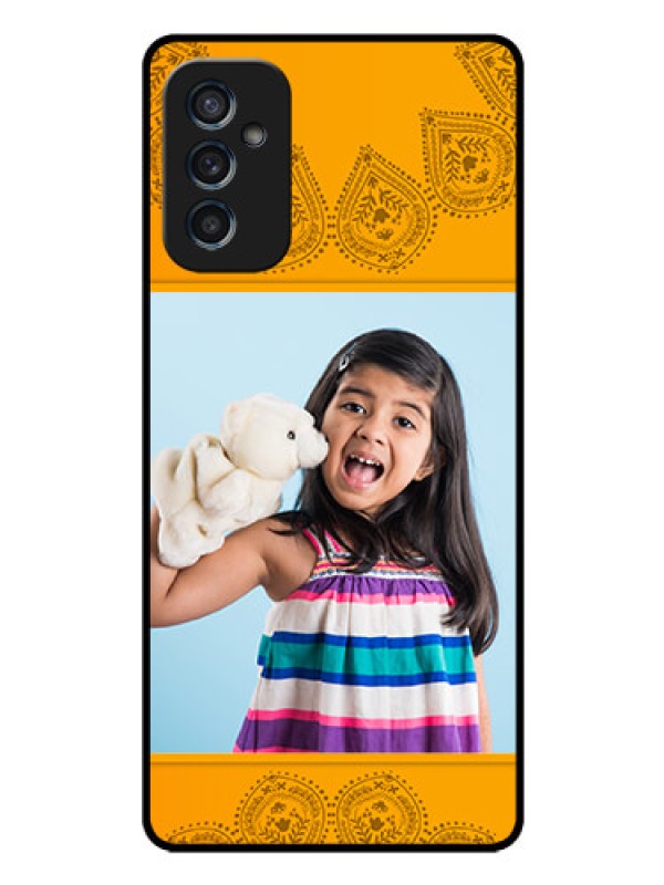 Custom Galaxy M52 5G Personalized Glass Phone Case - Photo Wedding Design