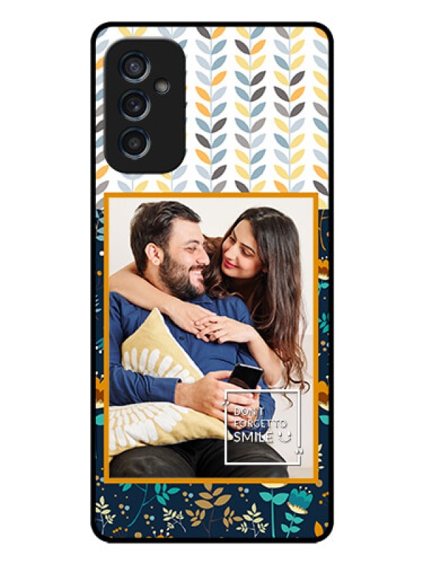 Custom Galaxy M52 5G Custom Glass Mobile Case - Pattern Design