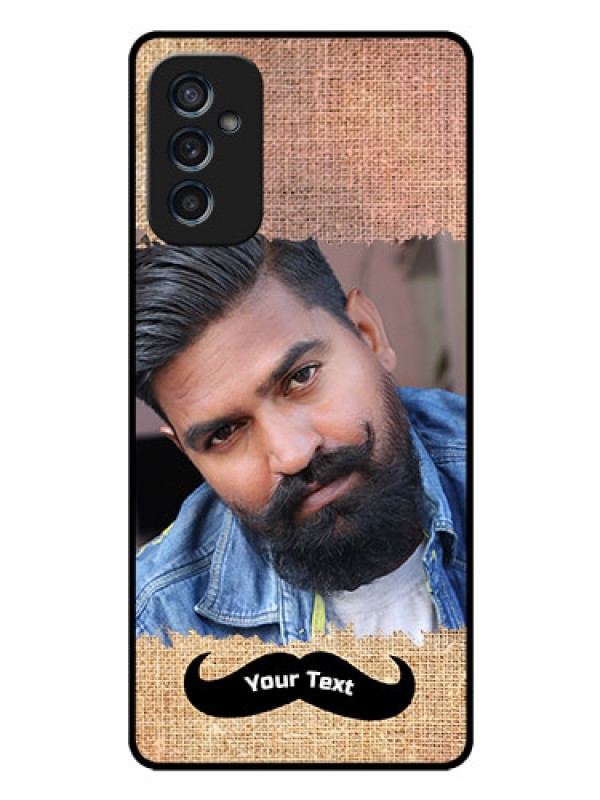 Custom Galaxy M52 5G Personalized Glass Phone Case - with Texture Design