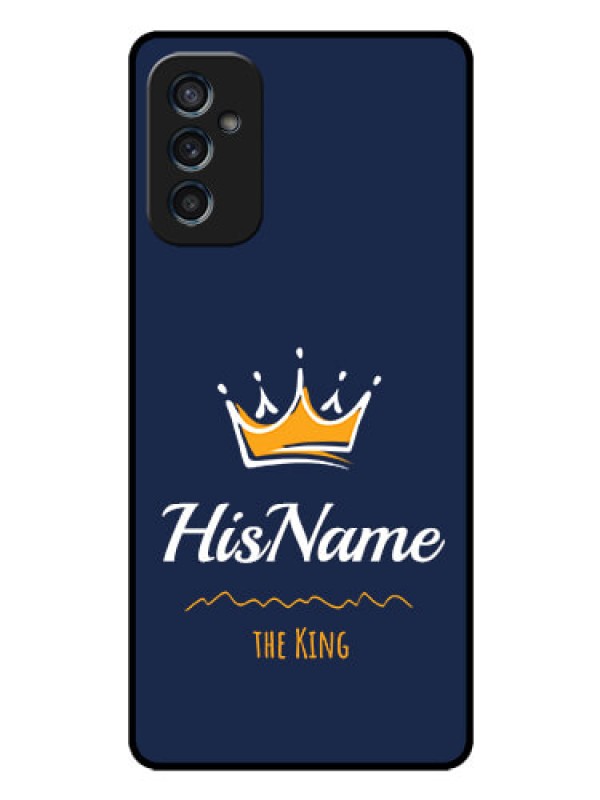 Custom Galaxy M52 5G Glass Phone Case King with Name