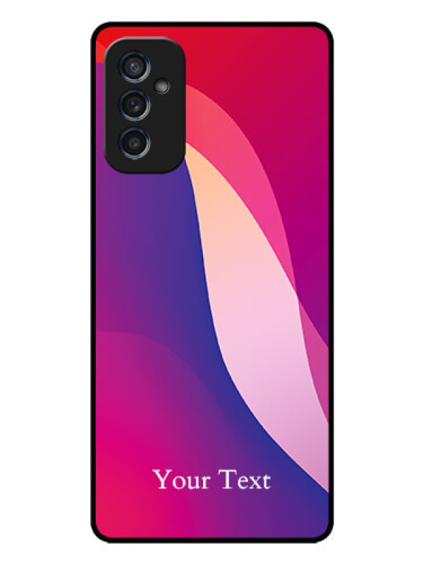 Custom Galaxy M52 5G Personalized Glass Phone Case - Digital abstract Overlap Design