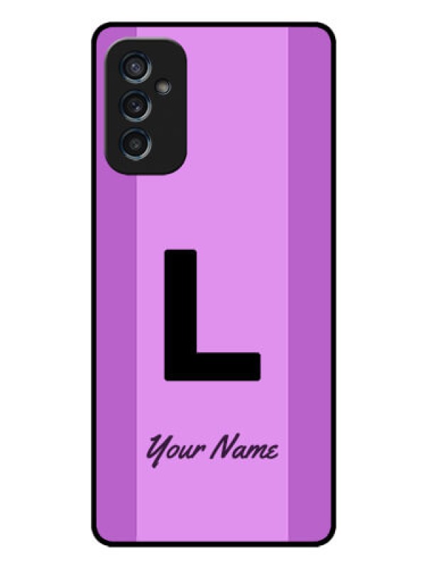 Custom Galaxy M52 5G Custom Glass Phone Case - Tricolor custom text Design