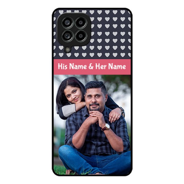 Galaxy M53 5G Custom Glass Mobile Case - Love Symbols Design