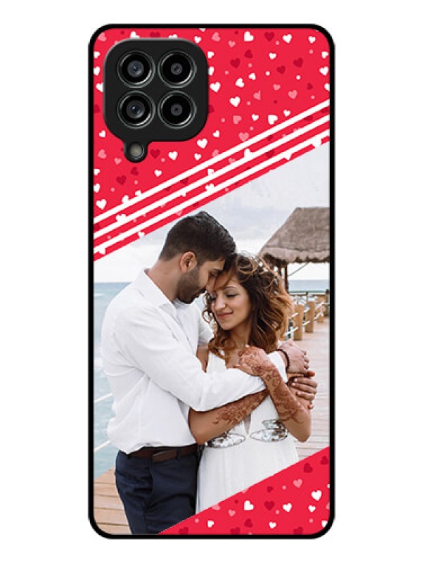 Custom Galaxy M53 5G Custom Glass Mobile Case - Valentines Gift Design