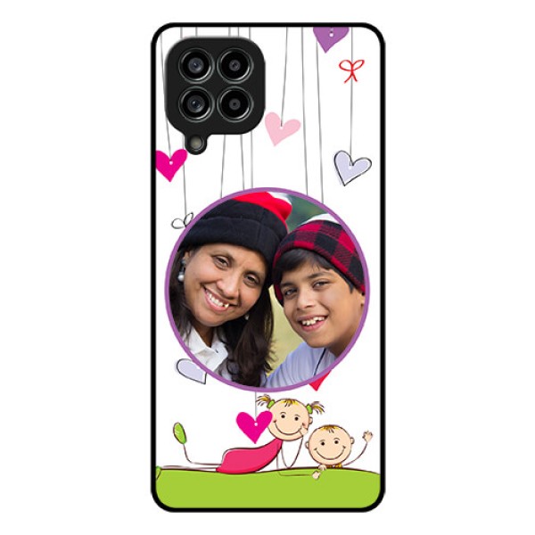 Galaxy M53 5G Photo Printing on Glass Case - Cute Kids Phone Case Design