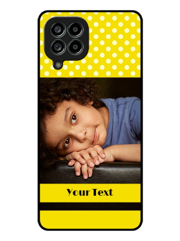 Custom Galaxy M53 5G Custom Glass Phone Case - Bright Yellow Case Design
