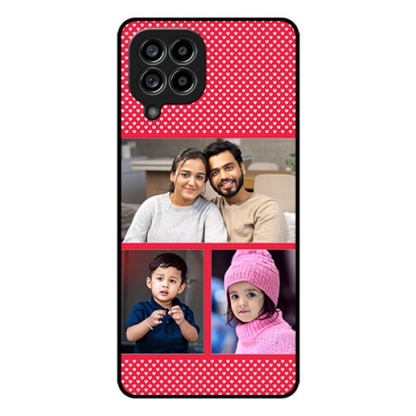 Galaxy M53 5G Personalized Glass Phone Case - Bulk Pic Upload Design