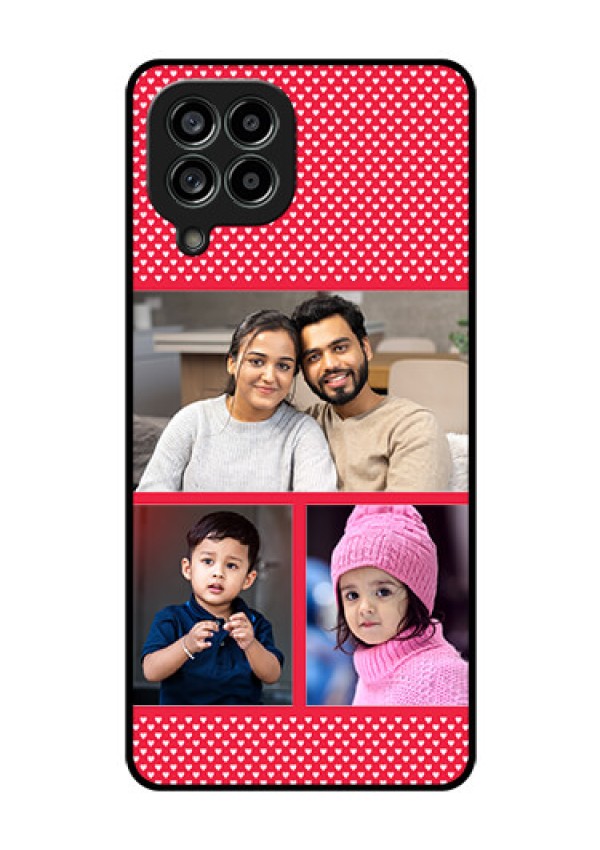 Galaxy M53 5G Personalized Glass Phone Case - Bulk Pic Upload Design