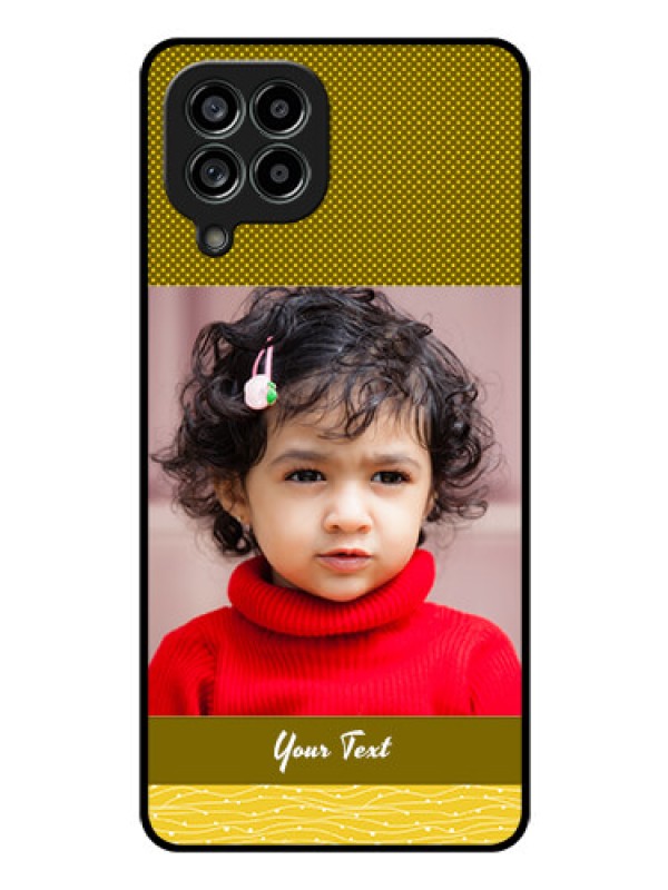 Custom Galaxy M53 5G Custom Glass Phone Case - Simple Green Color Design