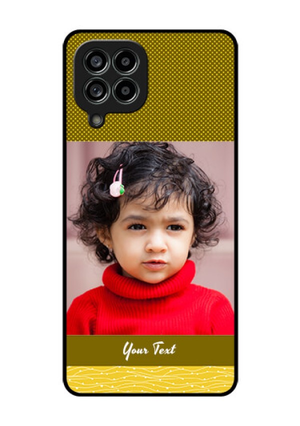 Galaxy M53 5G Custom Glass Phone Case - Simple Green Color Design