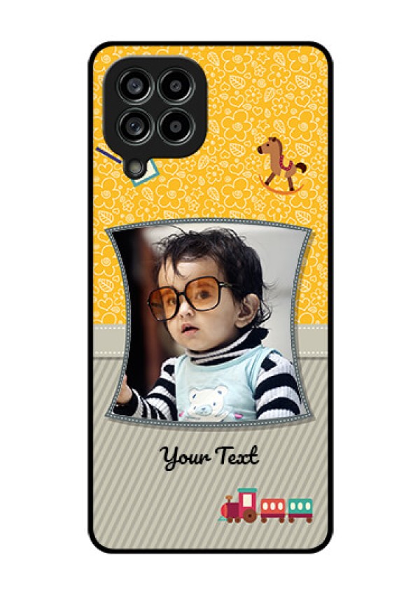 Galaxy M53 5G Personalized Glass Phone Case - Baby Picture Upload Design