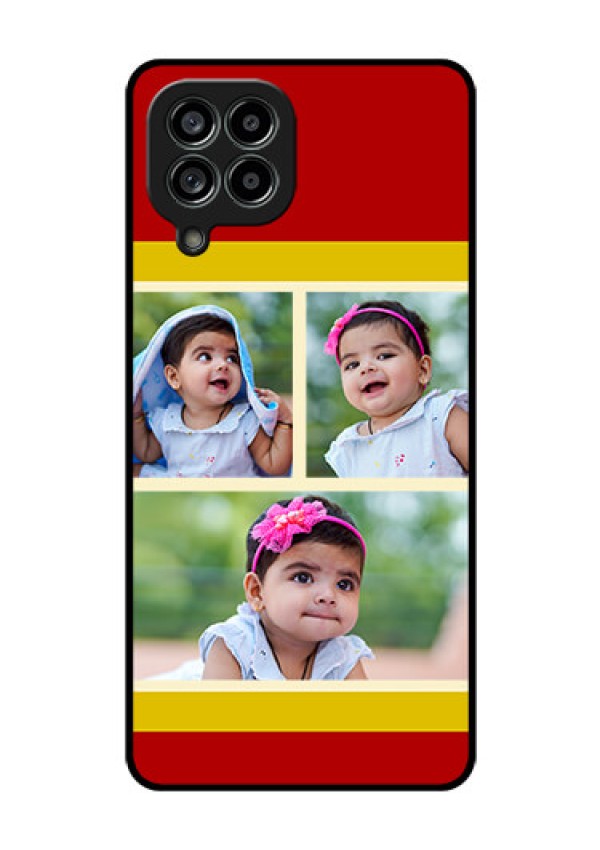 Galaxy M53 5G Custom Glass Mobile Case - Multiple Pic Upload Design