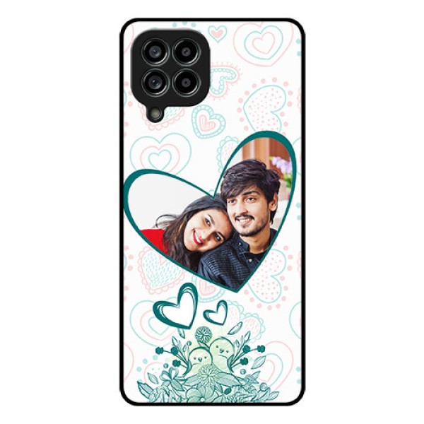 Galaxy M53 5G Photo Printing on Glass Case - Premium Couple Design Galaxy M53 5G Photo Printing on Glass Case - Premium Couple Design
