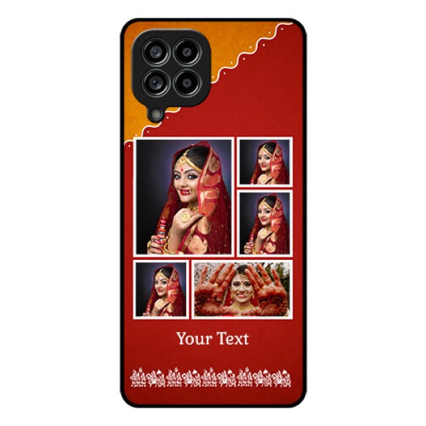 Galaxy M53 5G Personalized Glass Phone Case - Wedding Pic Upload Design Galaxy M53 5G Personalized Glass Phone Case - Wedding Pic Upload Design