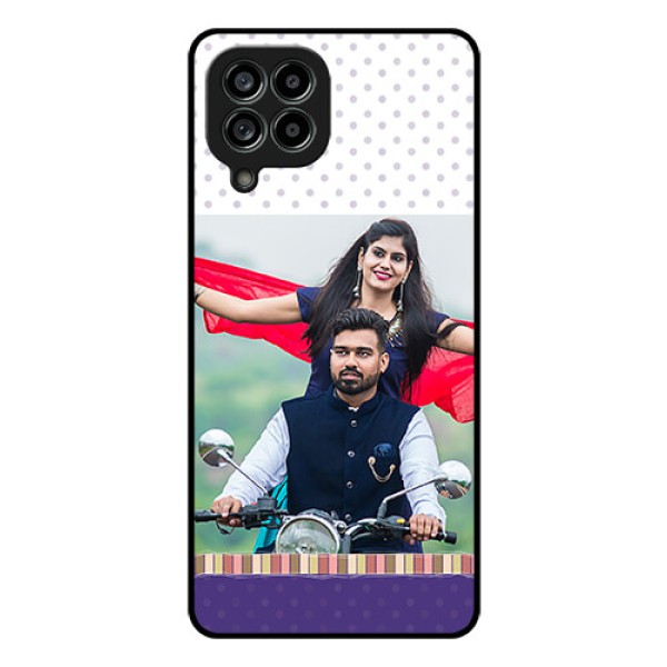 Galaxy M53 5G Photo Printing on Glass Case - Cute Family Design
