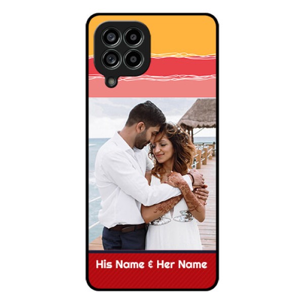 Galaxy M53 5G Custom Glass Mobile Case - Colorful Case Design