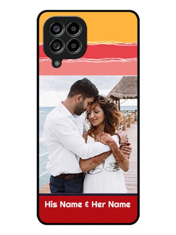 Custom Galaxy M53 5G Custom Glass Mobile Case - Colorful Case Design